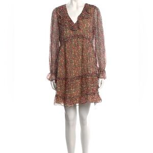 Joie Women’s Silk Floral Mini Dress NWT Long Sleeve US 6